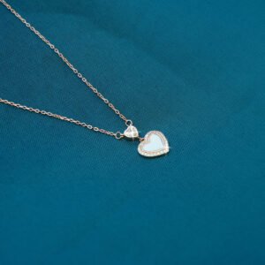 Rose Gold Heart Crystal Pendant