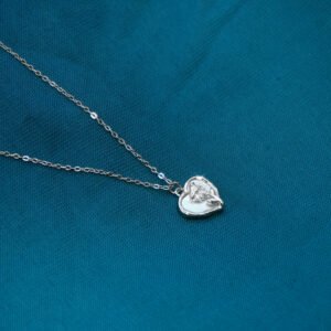 Floral Heart Silver Pendant