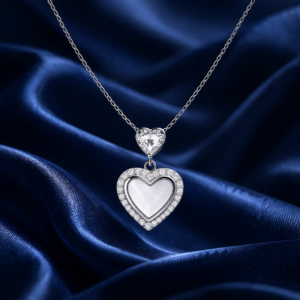 Silver Double Heart Pendant