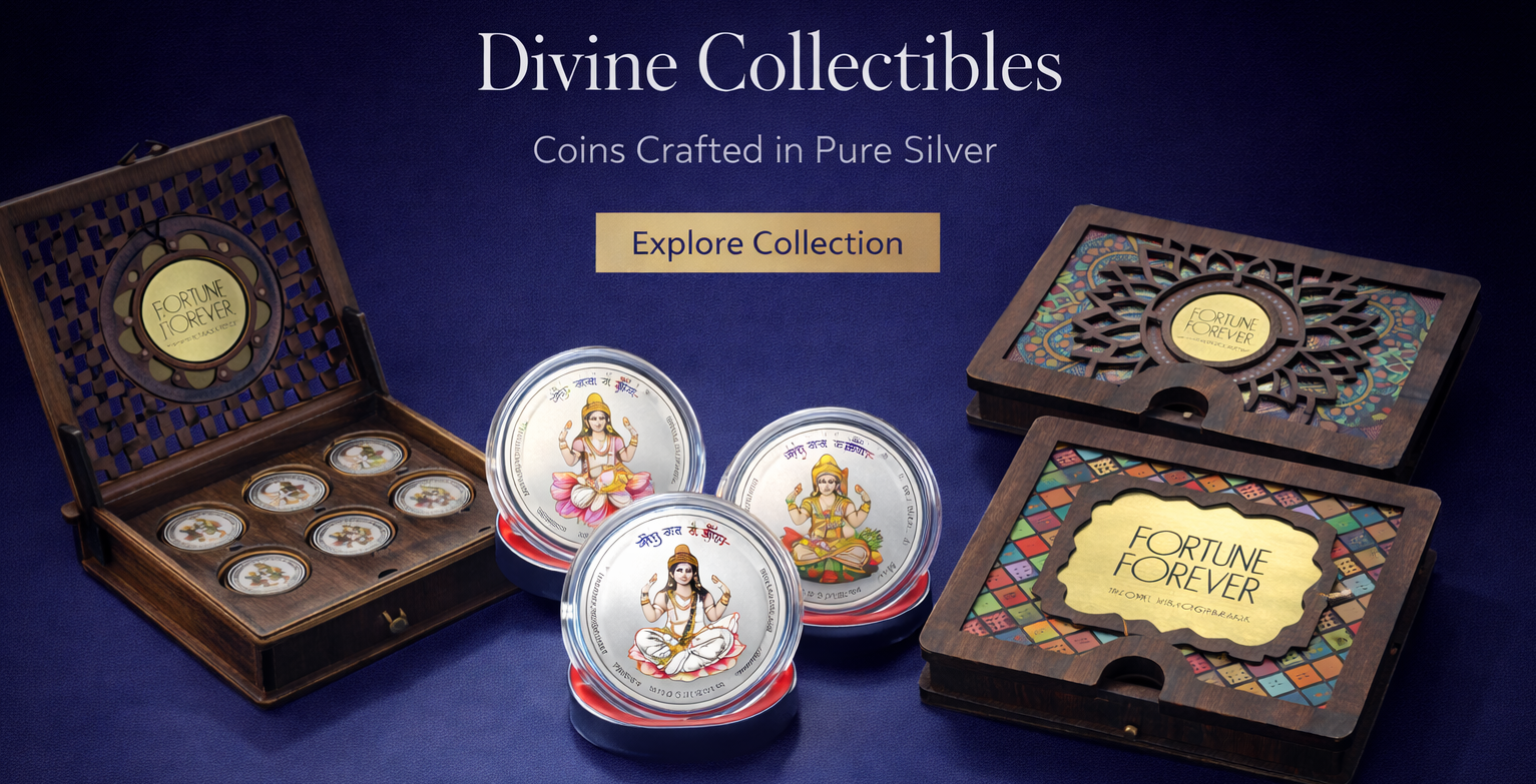 Divine silver coin collection display