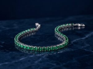 Green Emerald Tennis Bracelet