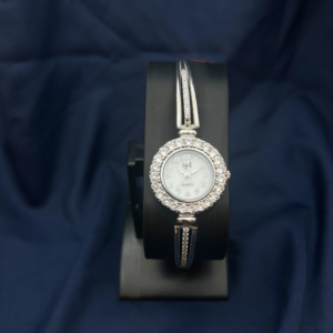 Elegant Silver Crystal Watch
