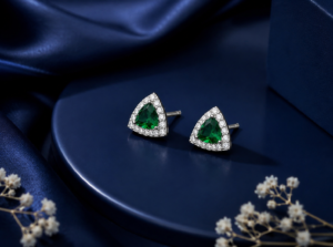 Emerald Tria Studs