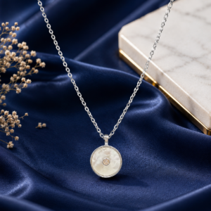 Luna Pearl Silver Necklace